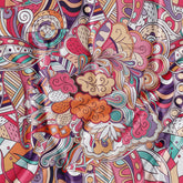 Pink Zara Abstract Fabric for Western Dress Online